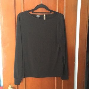 Black, long sleeve Jones of New York top